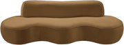 Swerve 101" Velvet Upholstered Sofa in Saddle - 44021Saddle-S