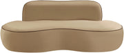 Swerve 77" Velvet Upholstered Loveseat in Beige - 44021Beige-L