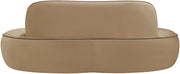 Swerve 77" Velvet Upholstered Loveseat in Beige - 44021Beige-L