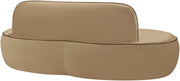 Swerve 77" Velvet Upholstered Loveseat in Beige - 44021Beige-L