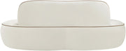 Swerve 77" Velvet Upholstered Loveseat in Cream - 44021Cream-L