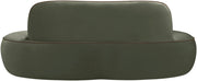 Swerve 77" Velvet Upholstered Loveseat in Green - 44021Green-L