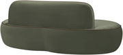 Swerve 77" Velvet Upholstered Loveseat in Green - 44021Green-L