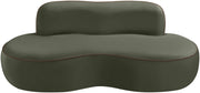 Swerve 77" Velvet Upholstered Loveseat in Green - 44021Green-L