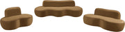 Swerve 77" Velvet Upholstered Loveseat in Saddle - 44021Saddle-L