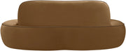 Swerve 77" Velvet Upholstered Loveseat in Saddle - 44021Saddle-L