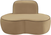 Swerve Velvet Upholstered Chair in Beige - 44021Beige-C