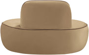 Swerve Velvet Upholstered Chair in Beige - 44021Beige-C