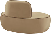 Swerve Velvet Upholstered Chair in Beige - 44021Beige-C