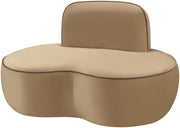 Swerve Velvet Upholstered Chair in Beige - 44021Beige-C