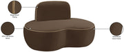 Swerve Velvet Upholstered Chair in Brown - 44021Brown-C