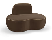 Swerve Velvet Upholstered Chair in Brown - 44021Brown-C
