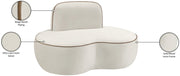 Swerve Velvet Upholstered Chair in Cream - 44021Cream-C