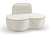 Swerve Velvet Upholstered Chair in Cream - 44021Cream-C