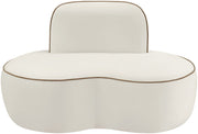Swerve Velvet Upholstered Chair in Cream - 44021Cream-C