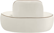 Swerve Velvet Upholstered Chair in Cream - 44021Cream-C