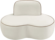 Swerve Velvet Upholstered Chair in Cream - 44021Cream-C