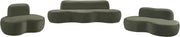 Swerve Velvet Upholstered Chair in Green - 44021Green-C