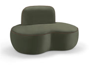 Swerve Velvet Upholstered Chair in Green - 44021Green-C