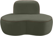 Swerve Velvet Upholstered Chair in Green - 44021Green-C