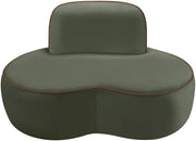 Swerve Velvet Upholstered Chair in Green - 44021Green-C