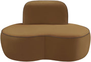 Swerve Velvet Upholstered Chair in Saddle - 44021Saddle-C