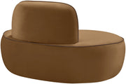Swerve Velvet Upholstered Chair in Saddle - 44021Saddle-C