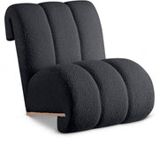Swoon Faux Sheepskin Upholstered Accent Chair in Black - 571Black