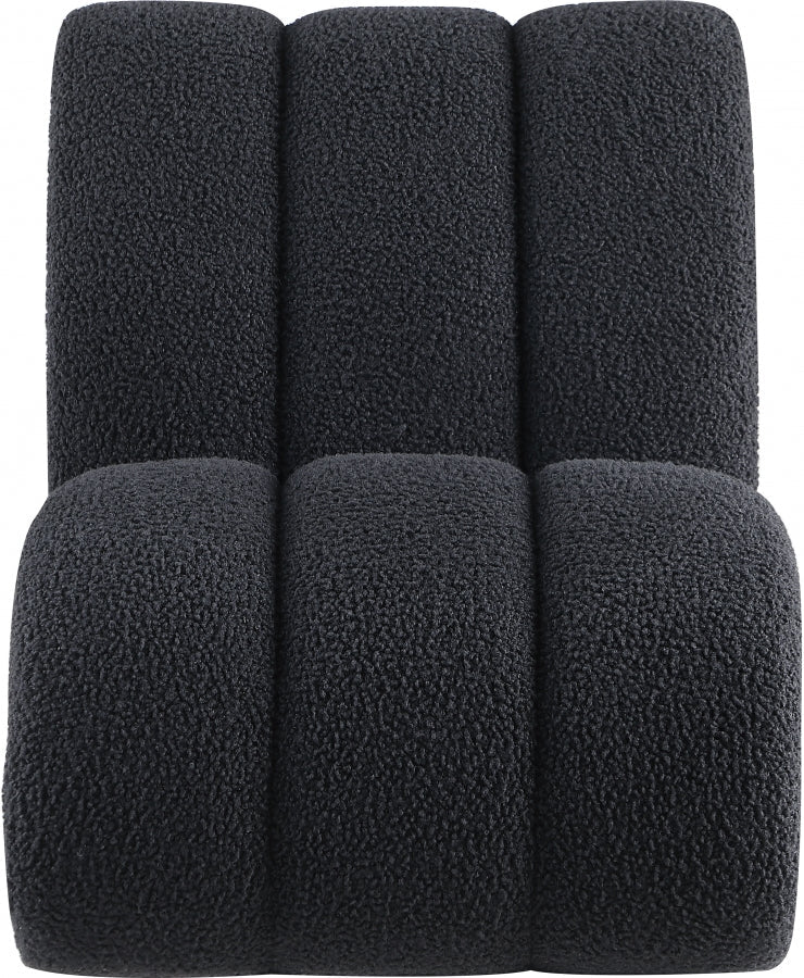 Swoon Faux Sheepskin Upholstered Accent Chair in Black - 571Black
