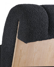 Swoon Faux Sheepskin Upholstered Accent Chair in Black - 571Black
