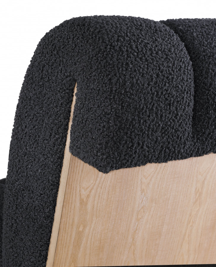 Swoon Faux Sheepskin Upholstered Accent Chair in Black - 571Black
