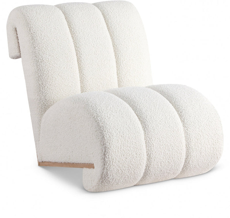 Swoon Faux Sheepskin Upholstered Accent Chair in Cream - 571Cream