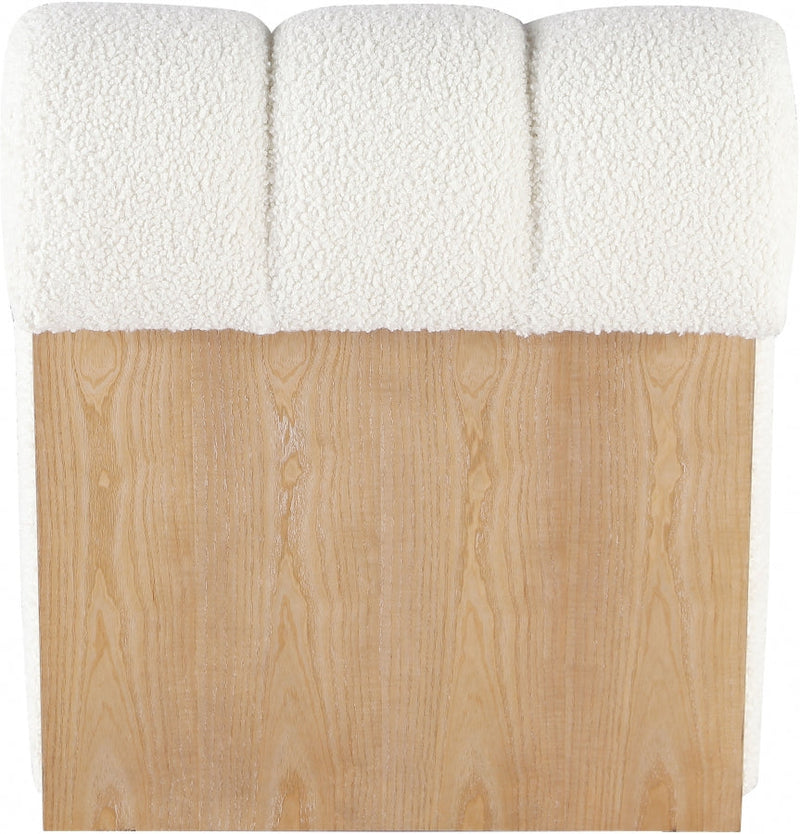Swoon Faux Sheepskin Upholstered Accent Chair in Cream - 571Cream