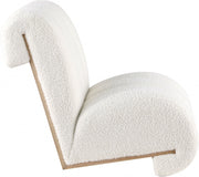 Swoon Faux Sheepskin Upholstered Accent Chair in Cream - 571Cream