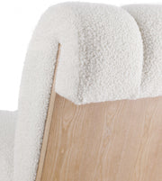 Swoon Faux Sheepskin Upholstered Accent Chair in Cream - 571Cream