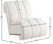 Swoon Faux Sheepskin Upholstered Accent Chair in Cream - 571Cream