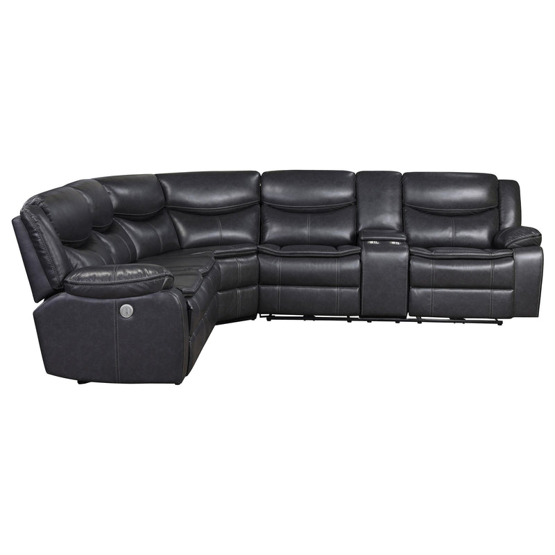 Sycamore Upholstered Power Reclining Sectional Sofa Grey - 610200P