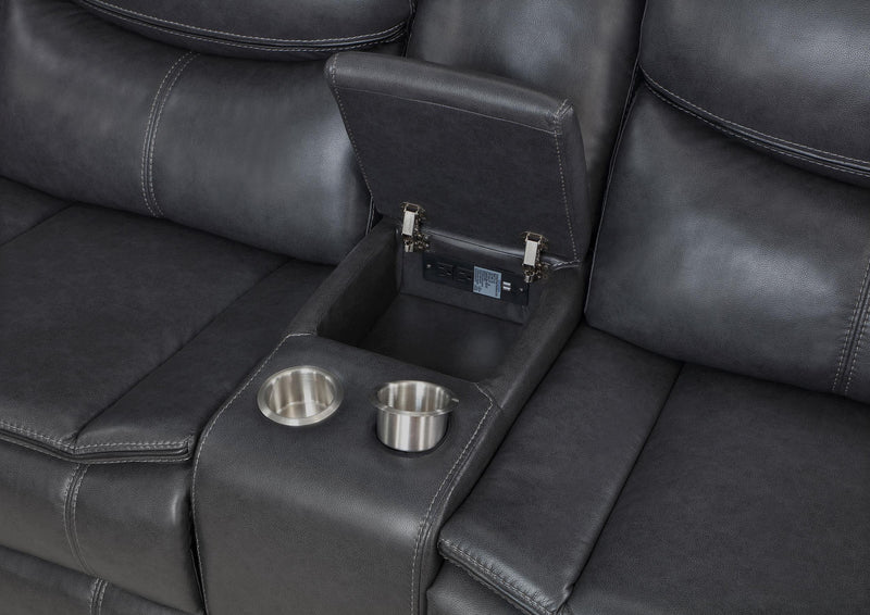 Sycamore Upholstered Power Reclining Sectional Sofa Grey - 610200P