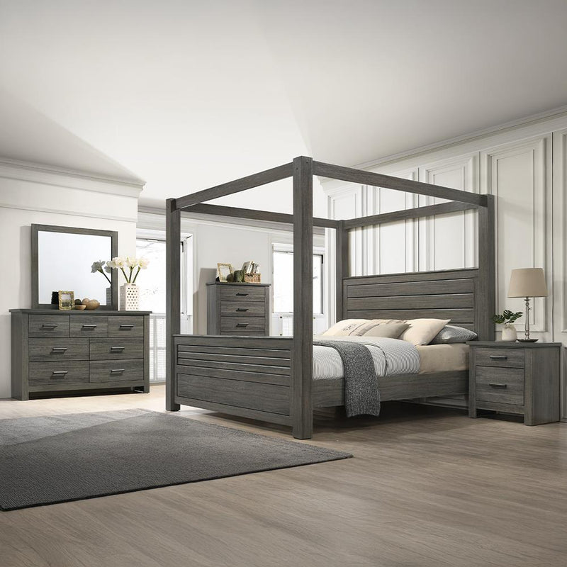 Sydney - King Bed, Dresser, Mirror, Nightstand - B381-KDMN