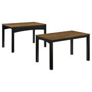 Sykes 47-inch 2-piece Nesting Dining Table Brown and Black - 190271BLK