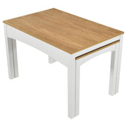 Sykes 47-inch 2-piece Nesting Dining Table Natural and White - 190271WHT