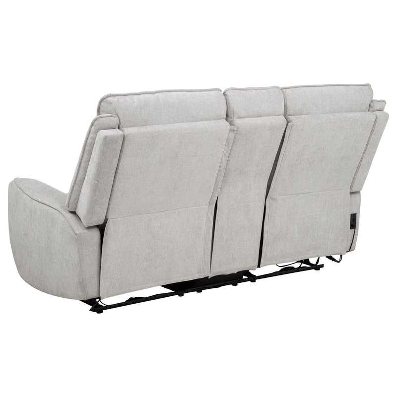 Sylmar 2-piece Chenille Power Reclining Sofa Set Dove Grey - 610521P-S2