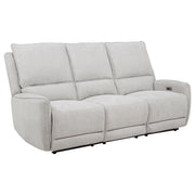 Sylmar 2-piece Chenille Power Reclining Sofa Set Dove Grey - 610521P-S2