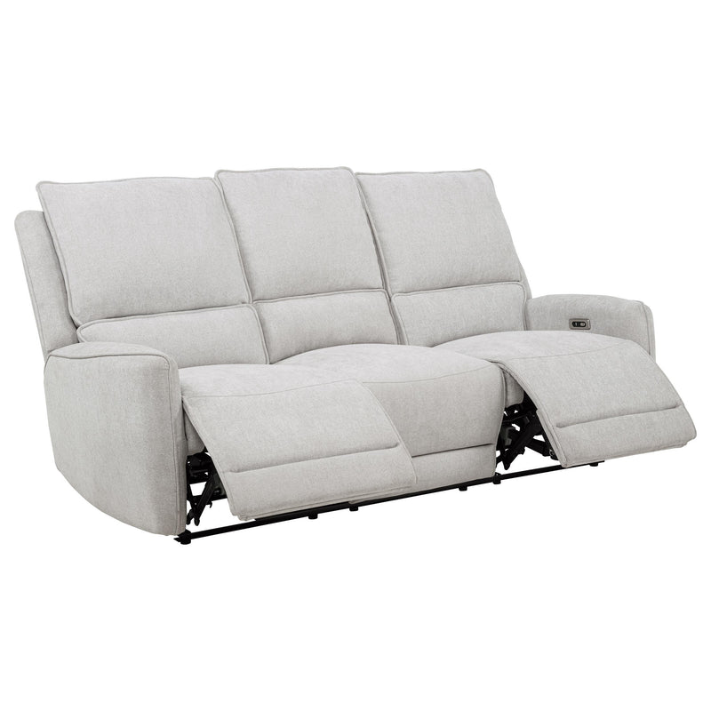 Sylmar 2-piece Chenille Power Reclining Sofa Set Dove Grey - 610521P-S2