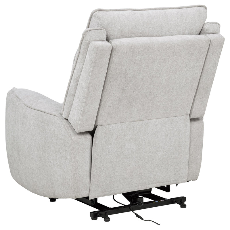 Sylmar Chenille Upholstered Dual Power Lift Recliner Dove Grey - 610524PP