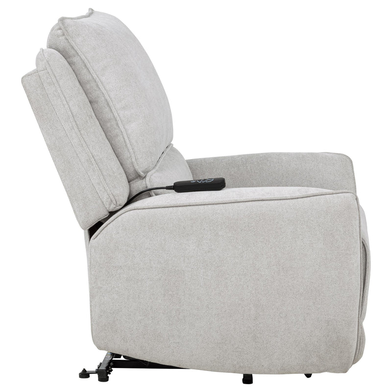 Sylmar Chenille Upholstered Dual Power Lift Recliner Dove Grey - 610524PP