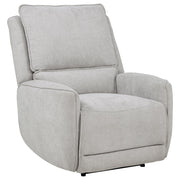 Sylmar Chenille Upholstered Power Recliner Dove Grey - 610523P