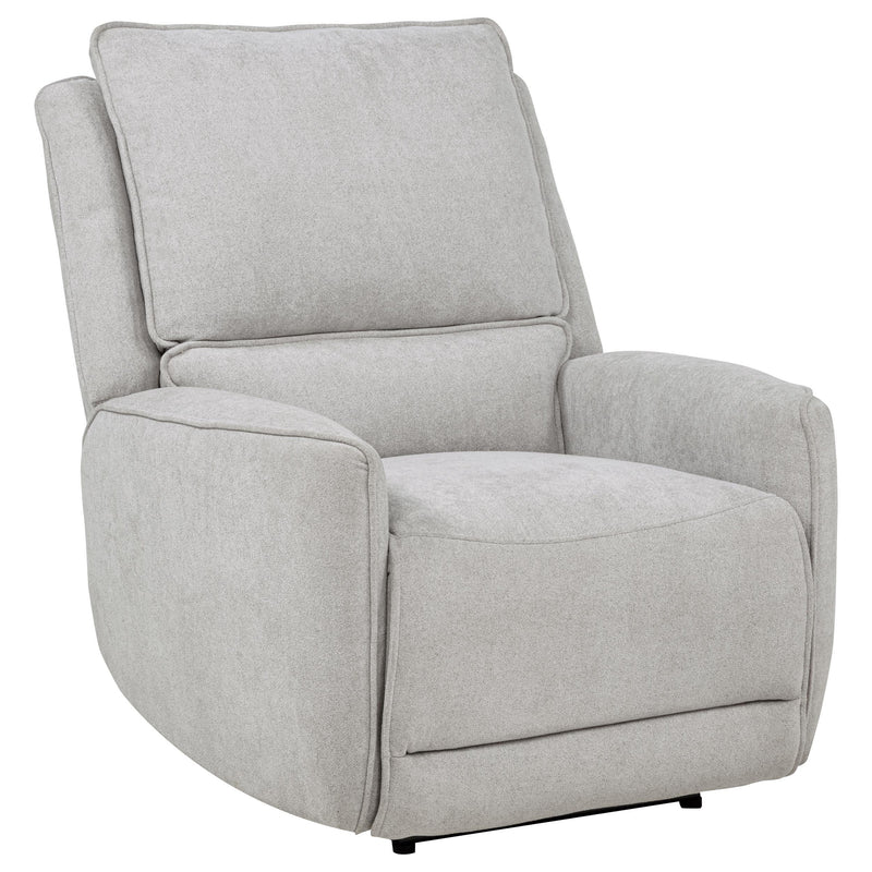 Sylmar Chenille Upholstered Power Recliner Dove Grey - 610523P