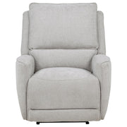Sylmar Chenille Upholstered Power Recliner Dove Grey - 610523P