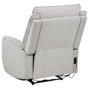 Sylmar Chenille Upholstered Power Recliner Dove Grey - 610523P